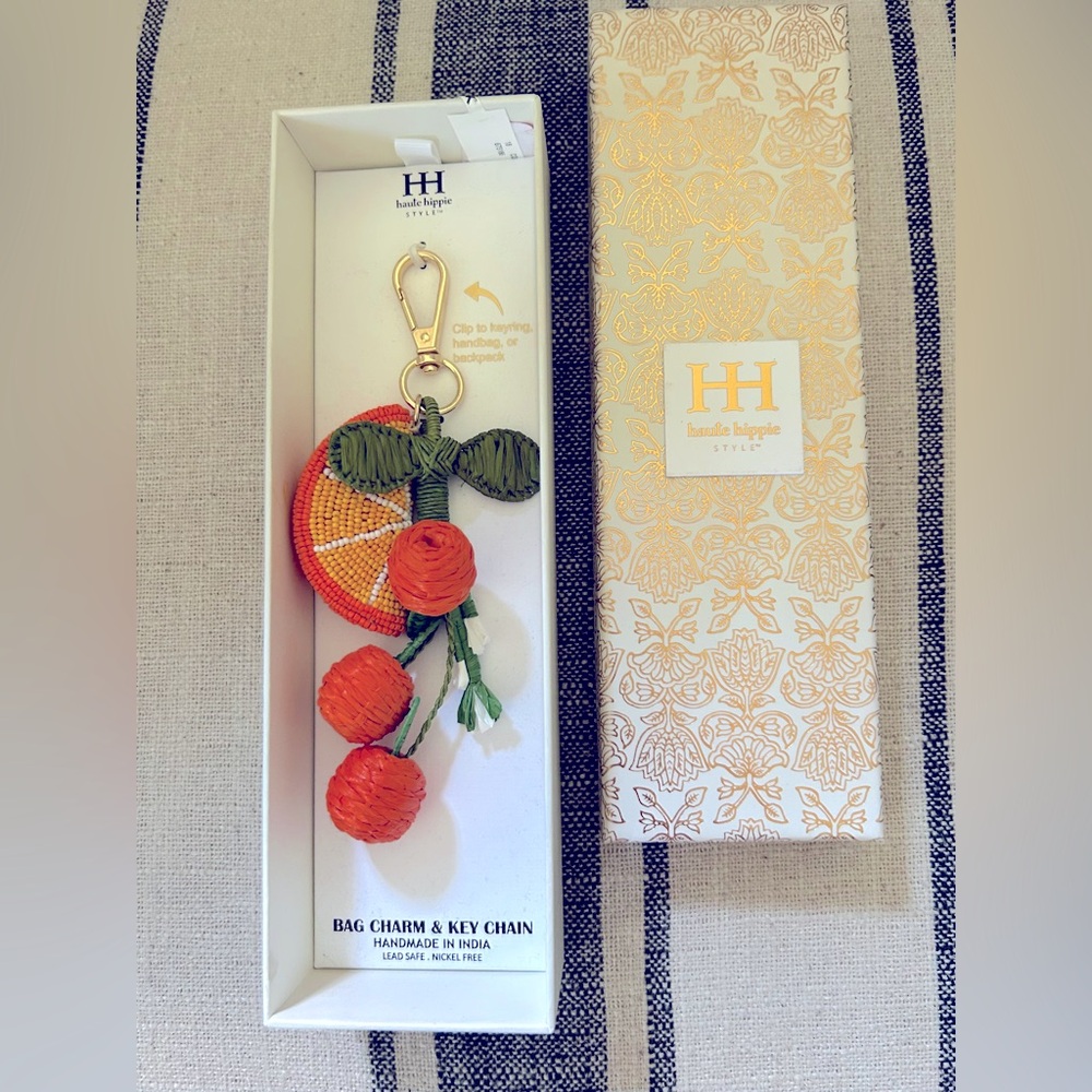 Haute Hippie Orange Slice Bag Charm & Keychain